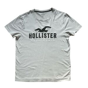 Hollister California Graphic Tee Light Grey Men's Medium